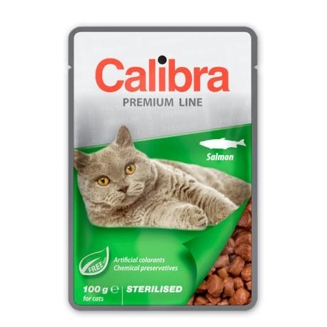 Calibra cat sterilised comida húmeda pouch salmon