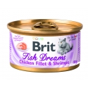 Brit care cat fish dreams filetes pollo y gambas latas para gato