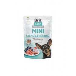 Brit care mini filetes salmon y arenques en salsa latas para gato