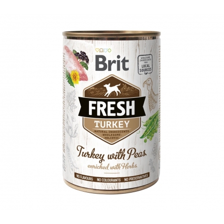 Brit fresh pavo guisantes latas para perro