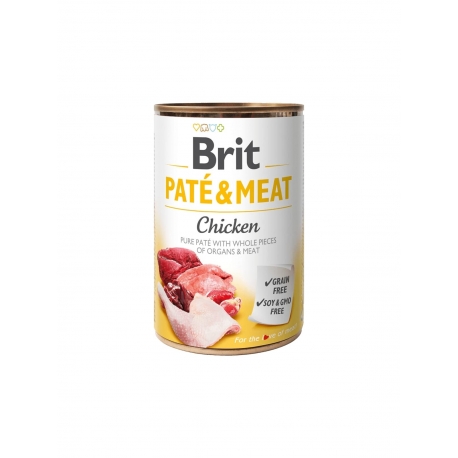 Brit pate meat pollo latas para perro
