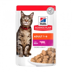 Hills-SP Feline Adult avec Veau (Pouch) (1)