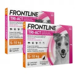 Frontline Tri-Act pack 2 unités (12 pipettes) pour chiens taille petite (5-10 kg)