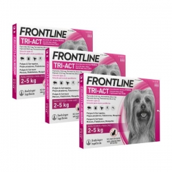 Frontline Tri-Act 3 unités (18 pipettes) pour chiens mini (2-5 kg)
