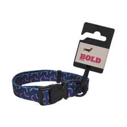 Bold Collar Blue Semicircle Para Perros