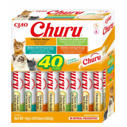 Pack Churu para gato adulto Pure Mix de Pollo 40x14gr