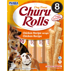 Pack Churu para perro adulto Rolls de Pollo 8x96gr