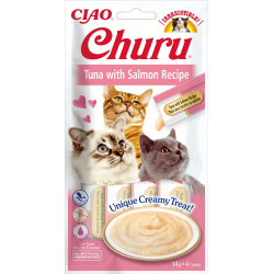 Pack Churu para gato adulto Pure de Atún Con Salmon 12x56gr