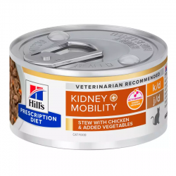 Pack Comida Húmeda Hills Prescription Diet K/D Mobility Estofado para gatos de Pollo y Verdura