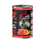 Alpha Spirit Pack de Latas para perros de Ternera y Melón