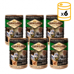 Pack Carnilove Adult Duck & Pheasant Latas Au Canard et Faisan pour Chien