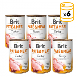 Brit pate meat pavo latas para perro