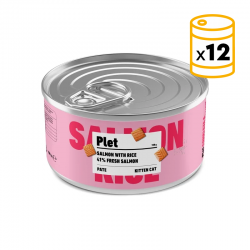 Latas Plet para Gatitos. Salmón con arroz.