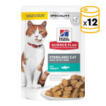 Hills Science Plan Sterilized Adult +6 alimento para gatos sabor trucha (pouch)