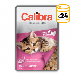 Calibra cat kitten pouch comida húmeda pavo pollo