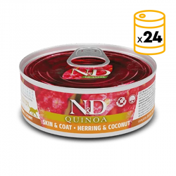 Farmina Quinoa Skin Coat Comida húmeda para Gatos con Arenque