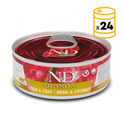 Farmina Quinoa Skin Coat Comida húmeda para Gatos con Codorniz