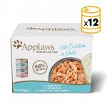 Applaws Multipack Latas de Comida Húmeda en Caldo para Gatos con Pescado 12x156 gr
