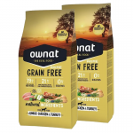 Croquettes pour Chiots Ownat Prime Grain Free Junior avec Poulet et Dinde