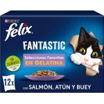 Felix Fantastic Caja Multipack Comida húmeda para Gatos en Gelatina Selecciones Favoritas