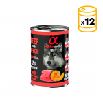 Alpha Spirit Pack de Latas para perros de Ternera y Melón