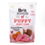 Brit jerky snack puppy meaty coins pavo premios para perro