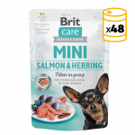 Brit care mini filetes salmon y arenques en salsa latas para gato