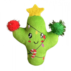 Max Dog Cactus de Navidad Peluche para Gatos con Catnip